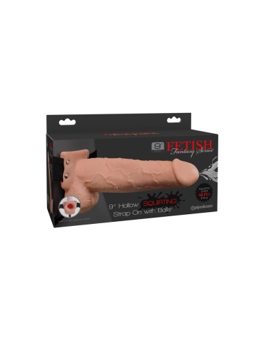 9 Hollow Squirting Strap Onm With Balls